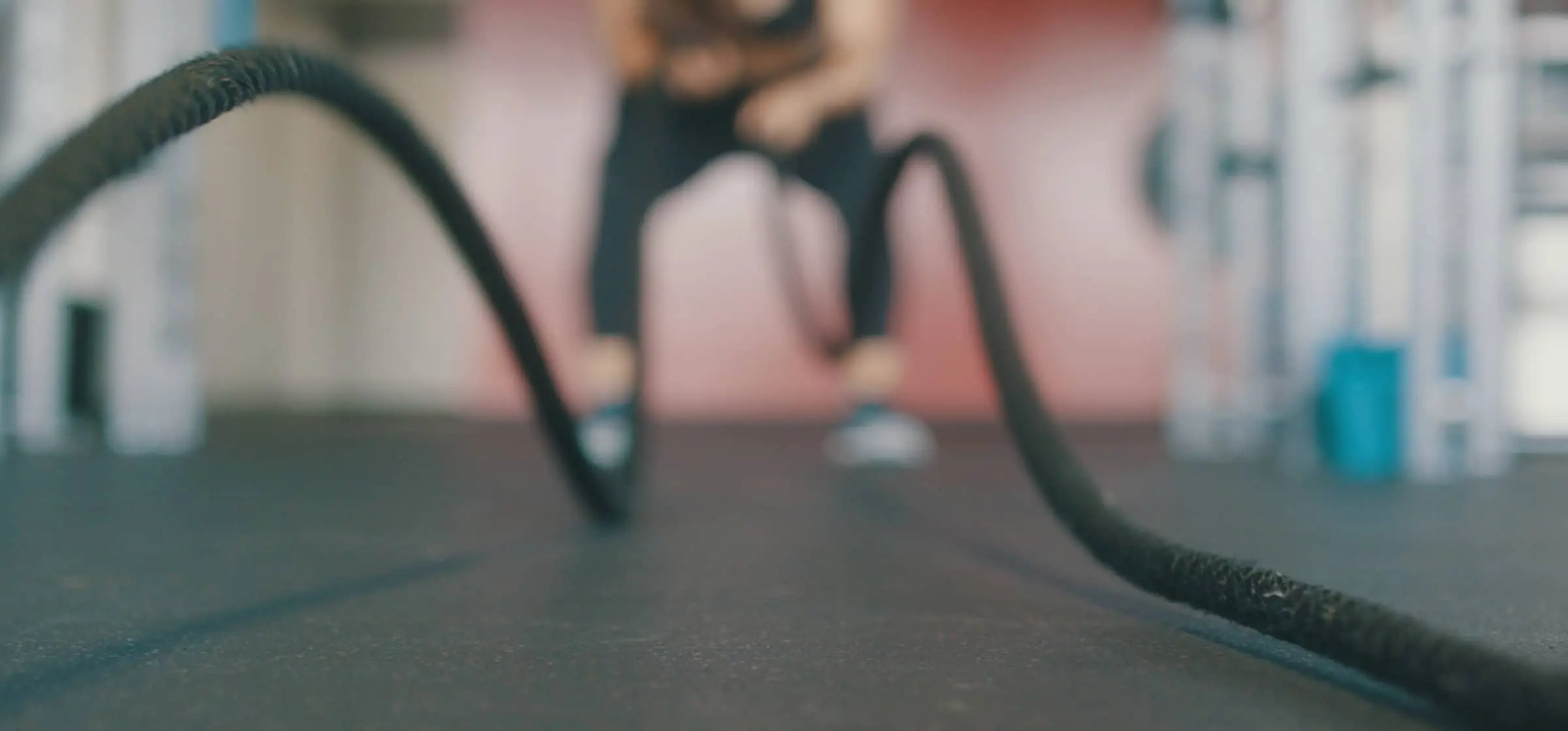 Person working out with ropes